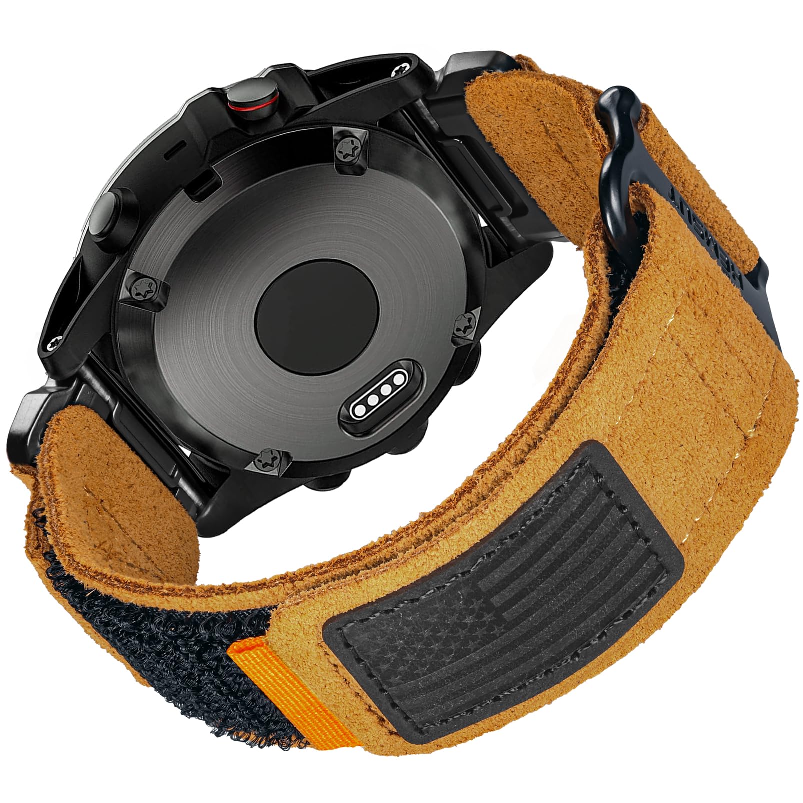 Photo 1 of HEMSUT H Compatible Band -- 22mm Width Soft Leather for Fenix 5 & 6 Series, Fenix 7, Exip, Forerunner 935/945, Approach S60, Quatix 5