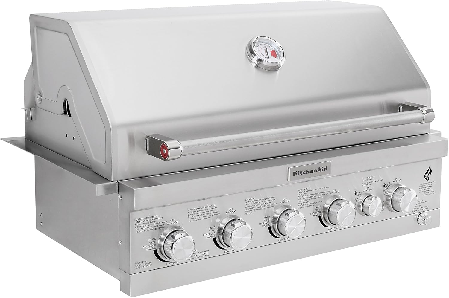 review KitchenAid 740-0781 Built Propane Gas Grill, Stainless Steel