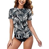 BesserBay Women's Rash Guard UPF 50+ Short Sleeve Swim Shirt Quick Dry Tops S-XXL