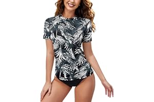 BesserBay Women's Sun Protection UPF 50+ Short Sleeve Rash Guard Swim Shirt XS-XXL
