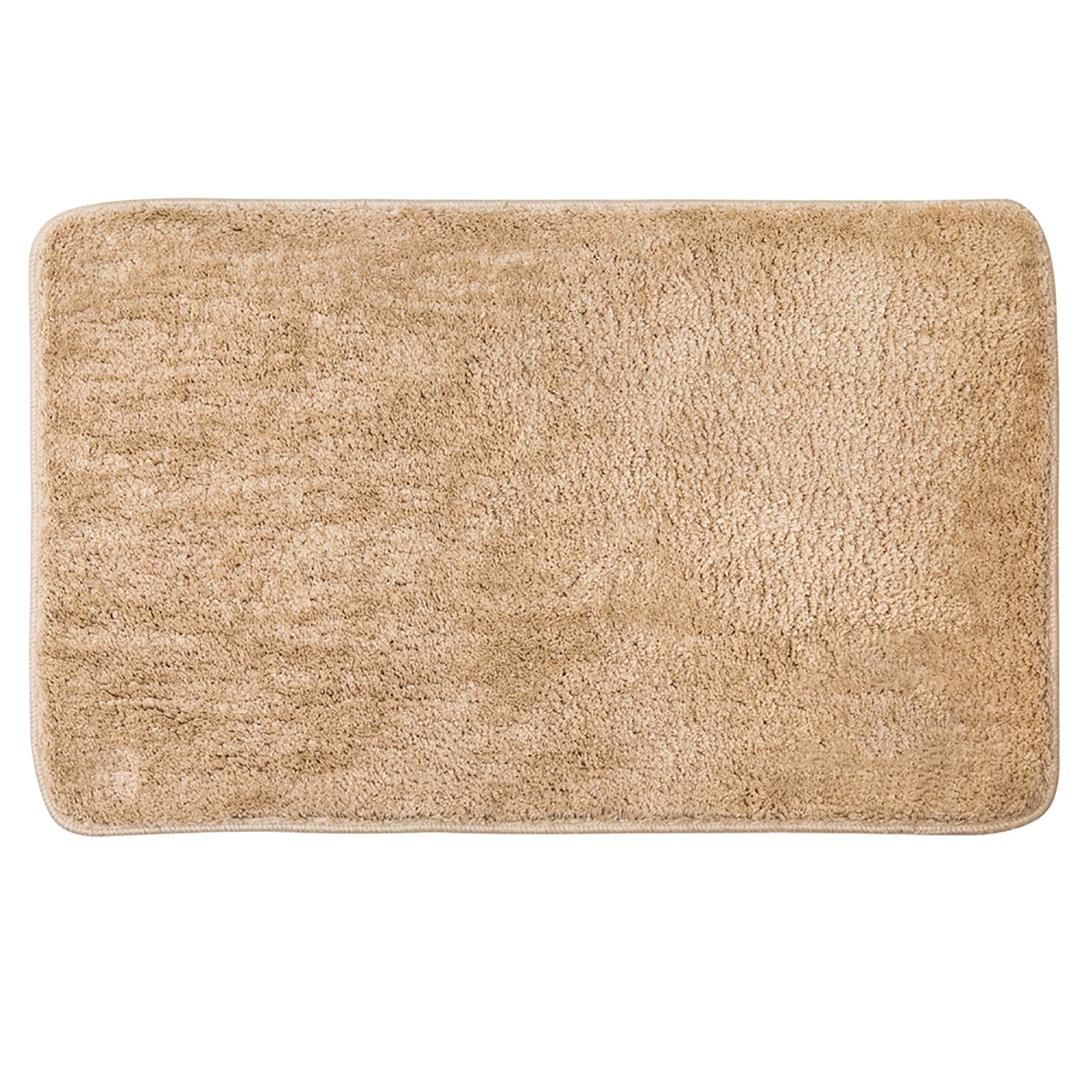 MIULEE Bathroom Rug Entrance Mat Shower Mat Non-Slip Tabis Absorbent Soft Microfibre Toilet Bath Tub Outlet Kitchen Living Room Bedroom Beige 40 x 60 cm