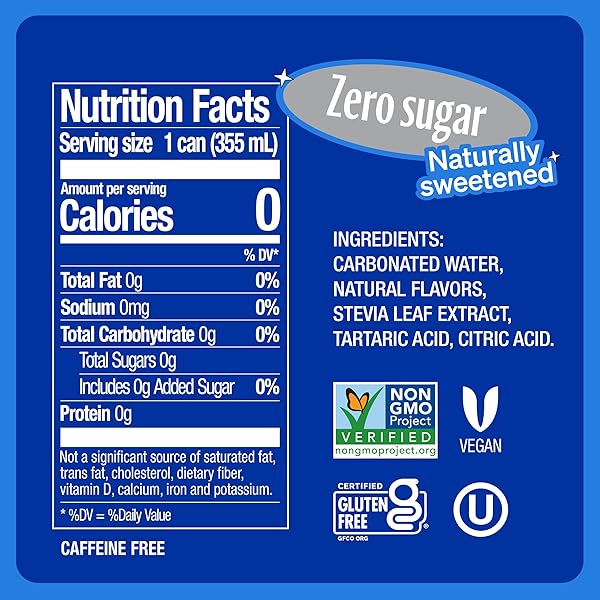 ZEVIA ZERO SUGAR SODA, CAFFEINE FREE COLA, 12 OZ CANS (24-PACK) – NATURALLY SWEETENED, ZERO CALORIE SUGAR FREE SODA – NON-GMO PROJECT VERIFIED, GLUTEN-FREE, VEGAN