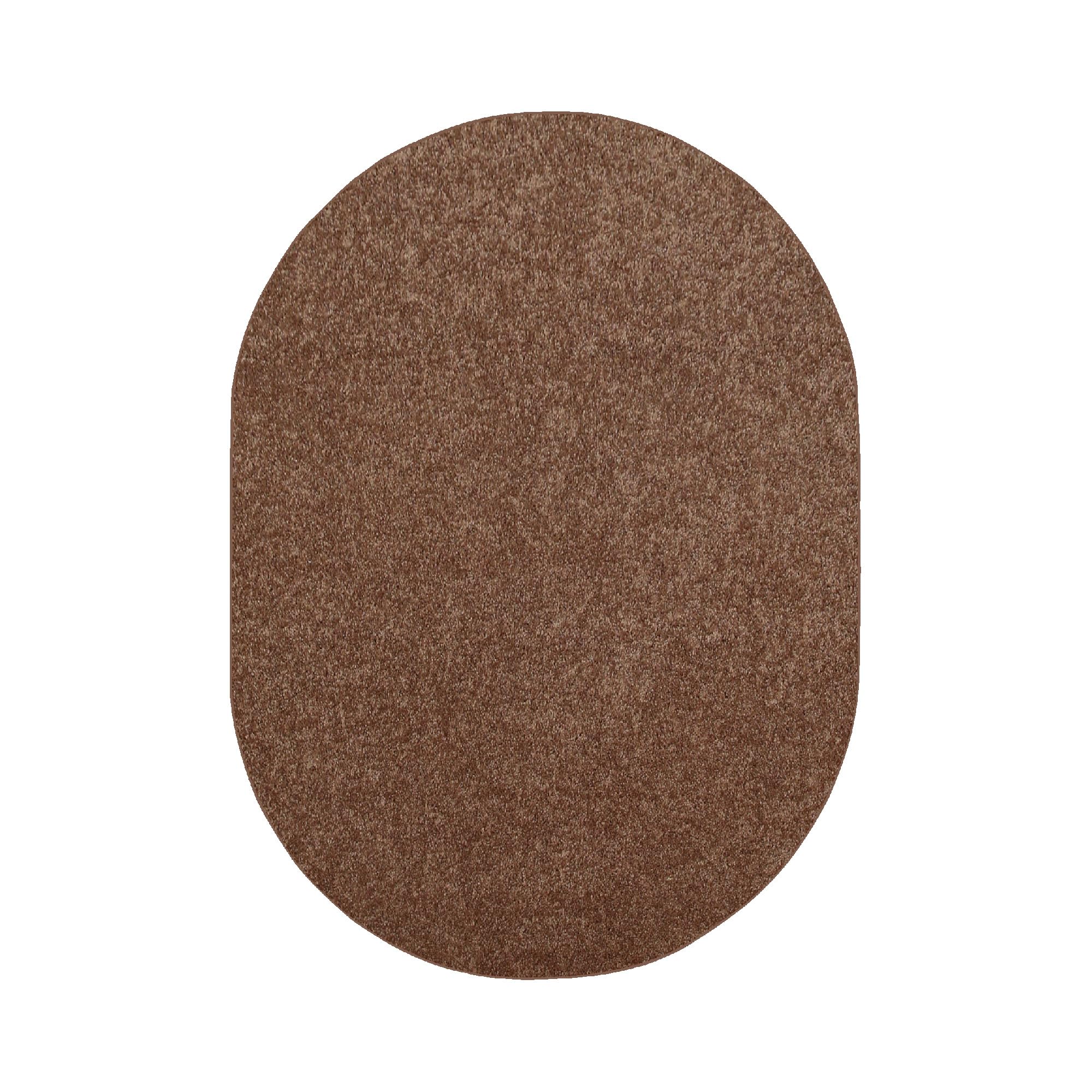 Bright House Solid Color Area Rugs Brown – 10′ x 13′ Oval, Indoor, Stain & Fade Resistant, Perfect for Living Room, Bedroom, Dining Room, Entryway, Pet & Kids Friendly Rug, Wedding, Made in USA