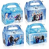 Fnjoe 24pcs Cute Treat Boxes, Blue Snowflakes Party Favor Boxes, Anime Themed Dessert Boxes, Winter Snow Party Supplies