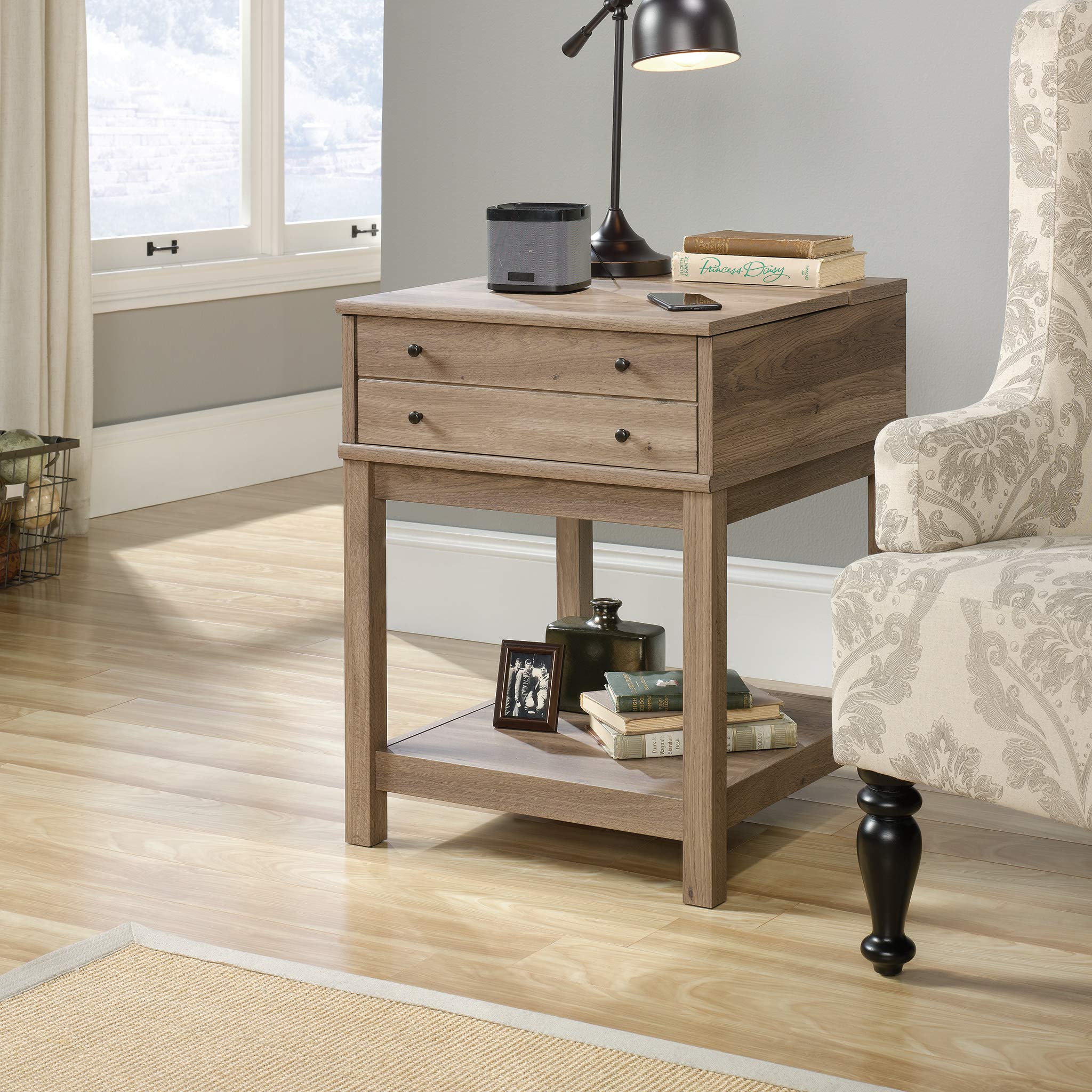 Sauder Barrister Lane Smart Center Side Table, Salt Oak finish Pricepulse