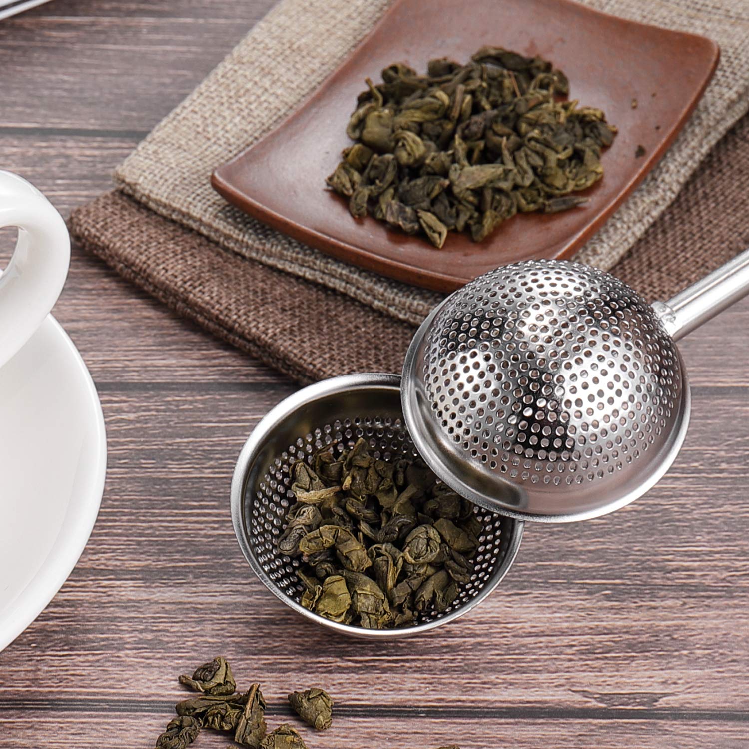 Senbowe 2 Pack Stainless Steel Tea Infuser Tea Strainer, Stainless Steel Tea Ball Infuser Strainer Steeper for Loose Leaf Tea& Herbal Teas- Great Gift for Tea Lovers