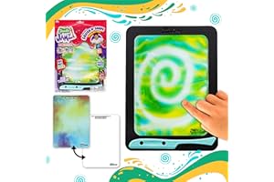 Sky Castle DoodleJamz JellyBoards — Squishy Drawing Pads Filled with Non-Toxic Sensory Gel – No-Mess Fidget Art – ASMR – Re-usable for Endless Artistic Creations (Yellow on Blue Gel)