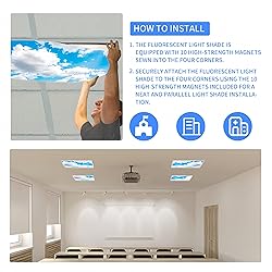 SCWISOAS Fluorescent Light Covers for Ceiling
