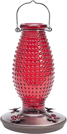 Amazon Com Perky Pet Red Hobnail Vintage Glass Hummingbird