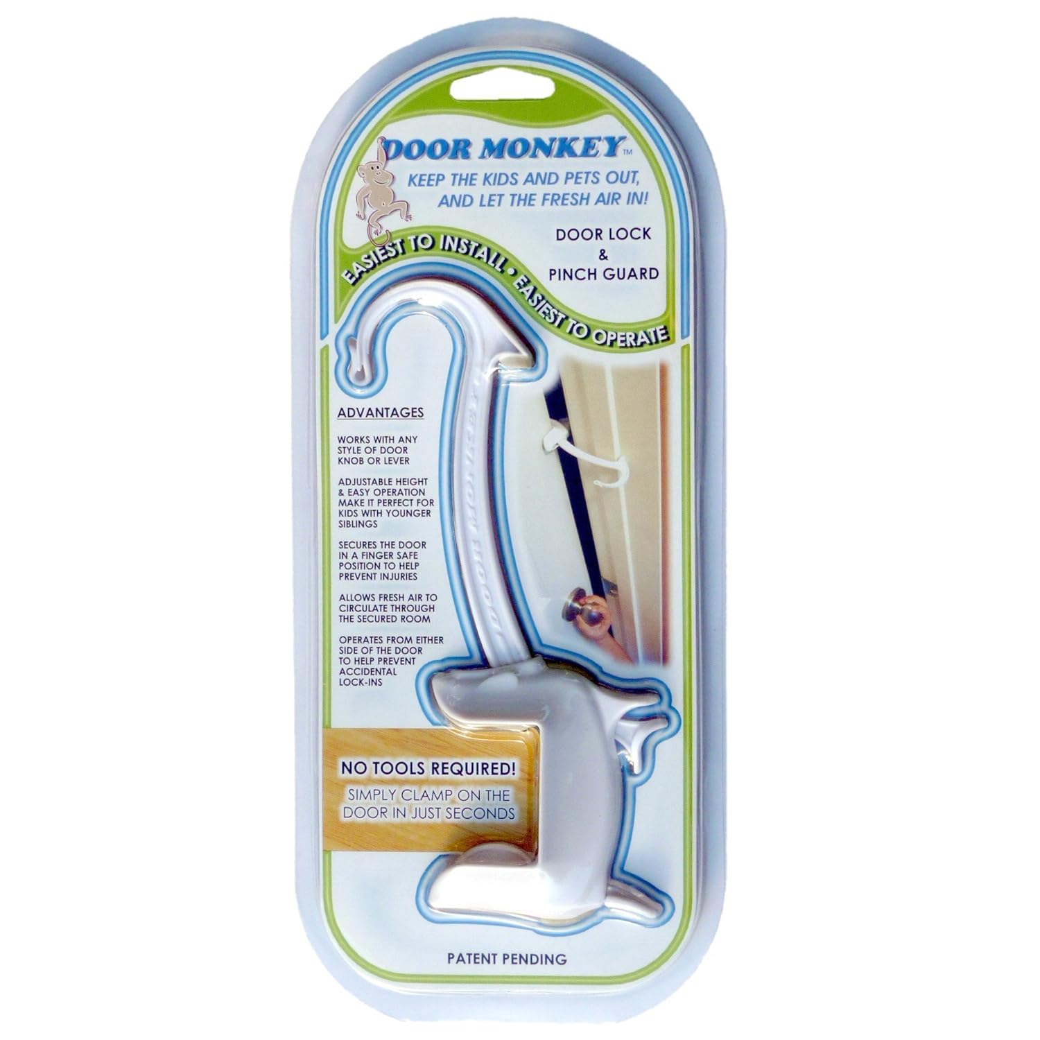 Door Monkey Childproof Door Lock and Pinch Guard Safety Toddler Baby