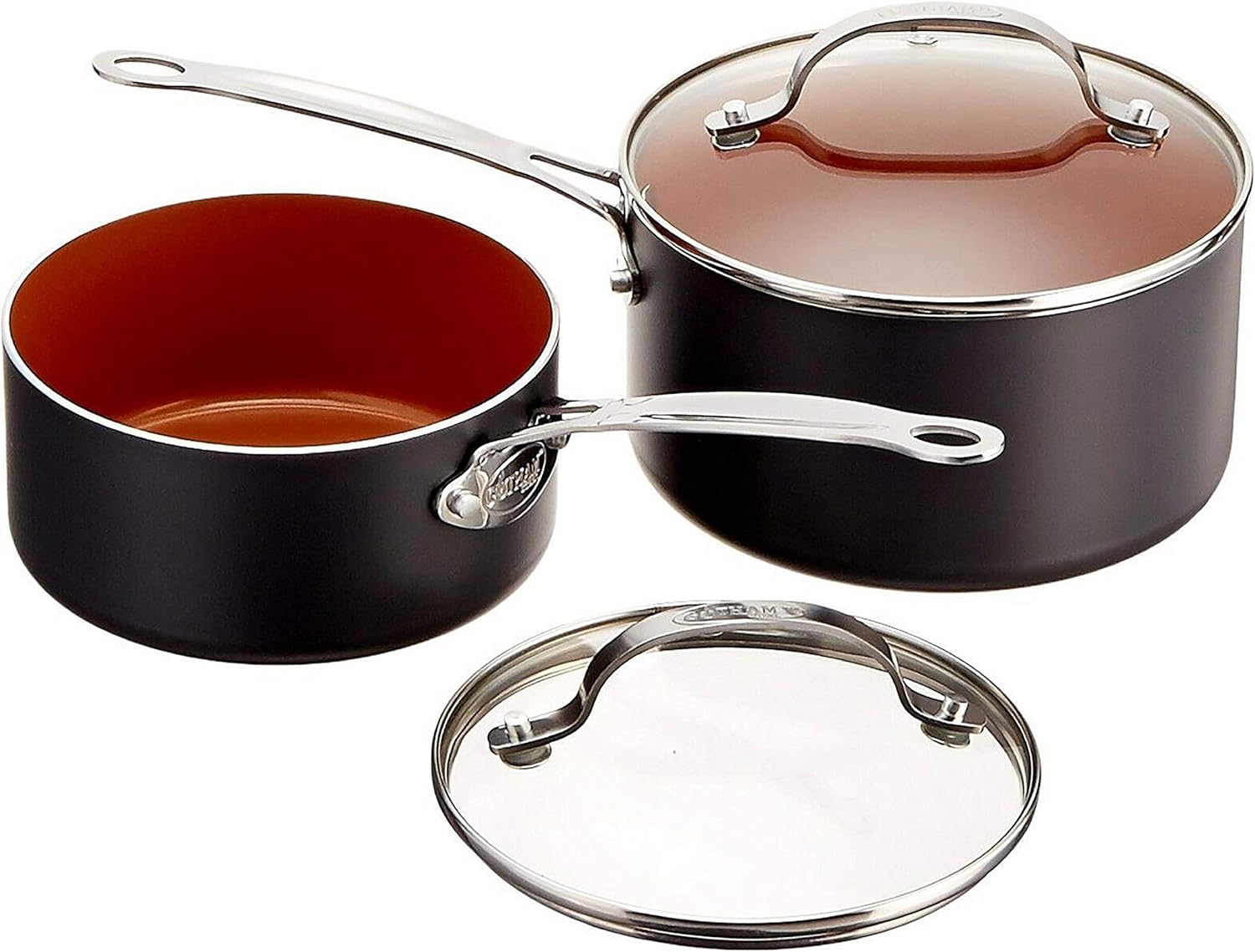 Gotham Steel Pots and Pans 10 Piece Cookware Set with Nonstick Ceramic Coating by Chef Daniel Green – Graphite, Fry, Stock Steamer Insert: Kitchen & Dining