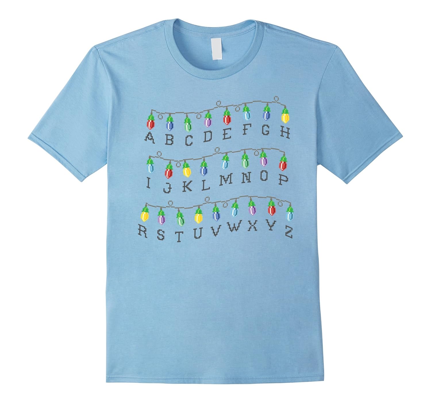 Stranger Ugly Christmas Lights 8 Bit Shirt - Men & Women-Rose