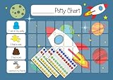 kids2learn Potty Toilet Training Reward Chart Twin Pack 270 Star Stickers Space view 2