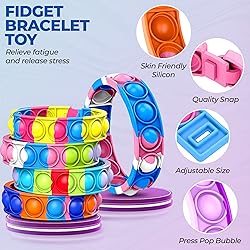 16 PCS Bracelets Glow in The Dark Pop it Fidget