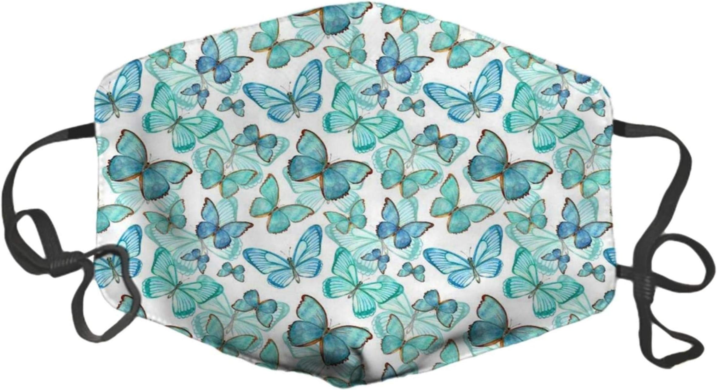 Mouth Mask Custom Design Fashion Face Mask Unisex Adjustable Anti Dust Face Mouth Mask (Beautiful Butterflies)