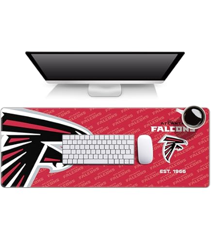 Football Sports Gaming Mouse Pad - Non-Slip Rubber Base With Red & White Design For Computer Desk