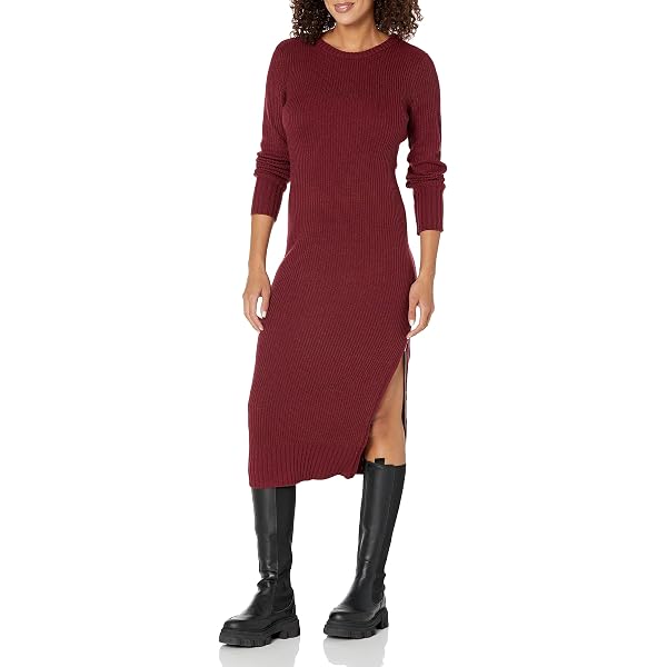 Say What? Womens Plus Ribbed Long Sleeve Sweaterdress Red 1X at Amazon  Women's Clothing store