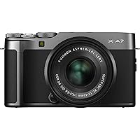 Fujifilm X-A7 24.2 MP Mirrorless Camera with XC 15-45 mm Lens (APS-C Sensor, Large 3.5" Vari-Angle Touchscreen, Face/Eye Auto Focus, 4K Video Vlogging, Blur Control, Film Simulations) - Dark Silver