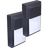 LIT-PaTH Outdoor LED Wall Lantern, Wall Sconce as Porch Lighting Fixture, 12W 1000 Lumens, Aluminum Housing Plus PC, 5000K Bl