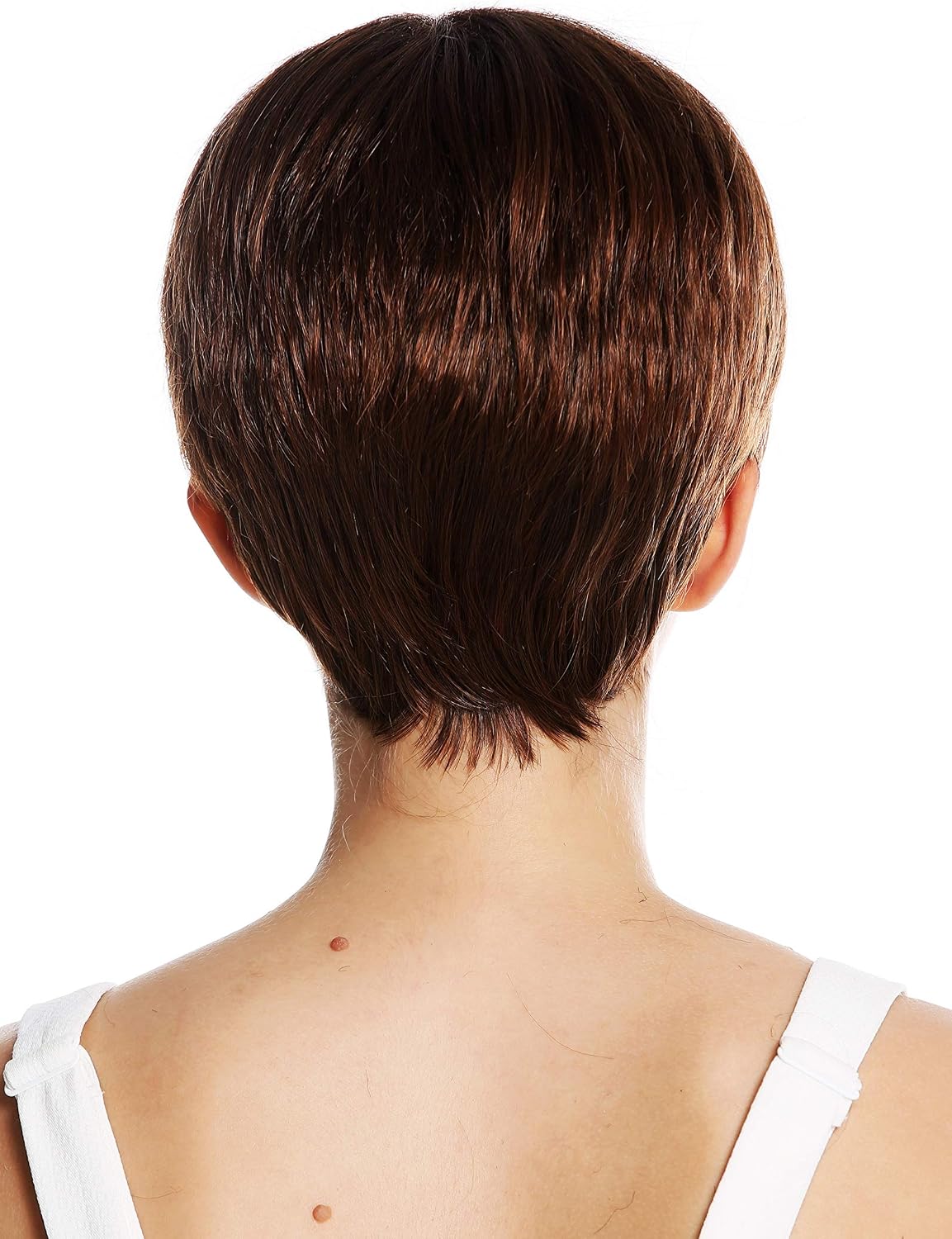 WIG ME UP - VK-32-2T30 quality women's wig very short boyish parting parted chestnut brown mix, Brown mix (2T30), Length: approx. 20 cm - Image 5