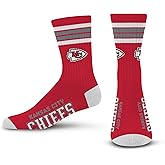 For Bare Feet Men's NFL 4-Stripe Deuce Performance Crew Socks