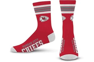 For Bare Feet Men's NFL 4-Stripe Deuce Performance Crew Socks