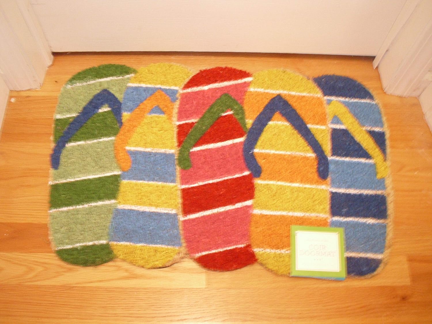 Nantucket Home Flip Flops Coir Doormat 18" x 28" Garden & Outdoor