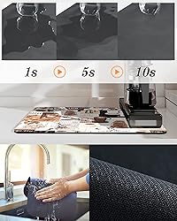 Coffee Bar mat Accessories for Countertop Absorbent