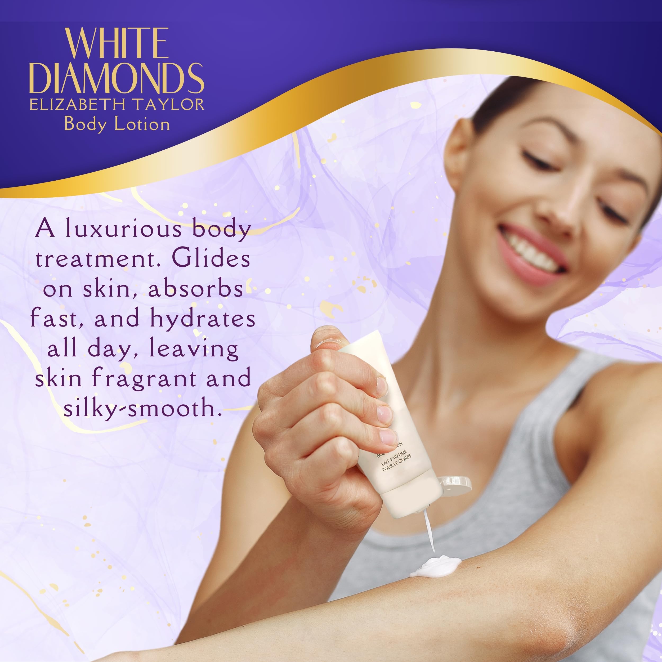 Elizabeth Taylor White Diamonds Perfume for Women EDT 4 Piece Gift Set 1.7 Ounce