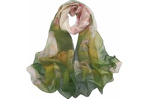 Acotavie Scarfs for Women Lightweight Print Floral Pattern Scarf Fashion Scarves Sunscreen Wraps Shawls