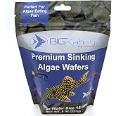 BIG KAHUNA TROPICAL FISH Large 18mm Algae Wafer - Algae Wafers for Bottom Feeders - The Best Pleco Wafers &amp; Pleco Food Available - Algae Wafers for Snails (8 oz)