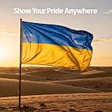 SHATCHI Ukraine Flag 5ft x 3ft Polyester with Brass Eyelets view 9