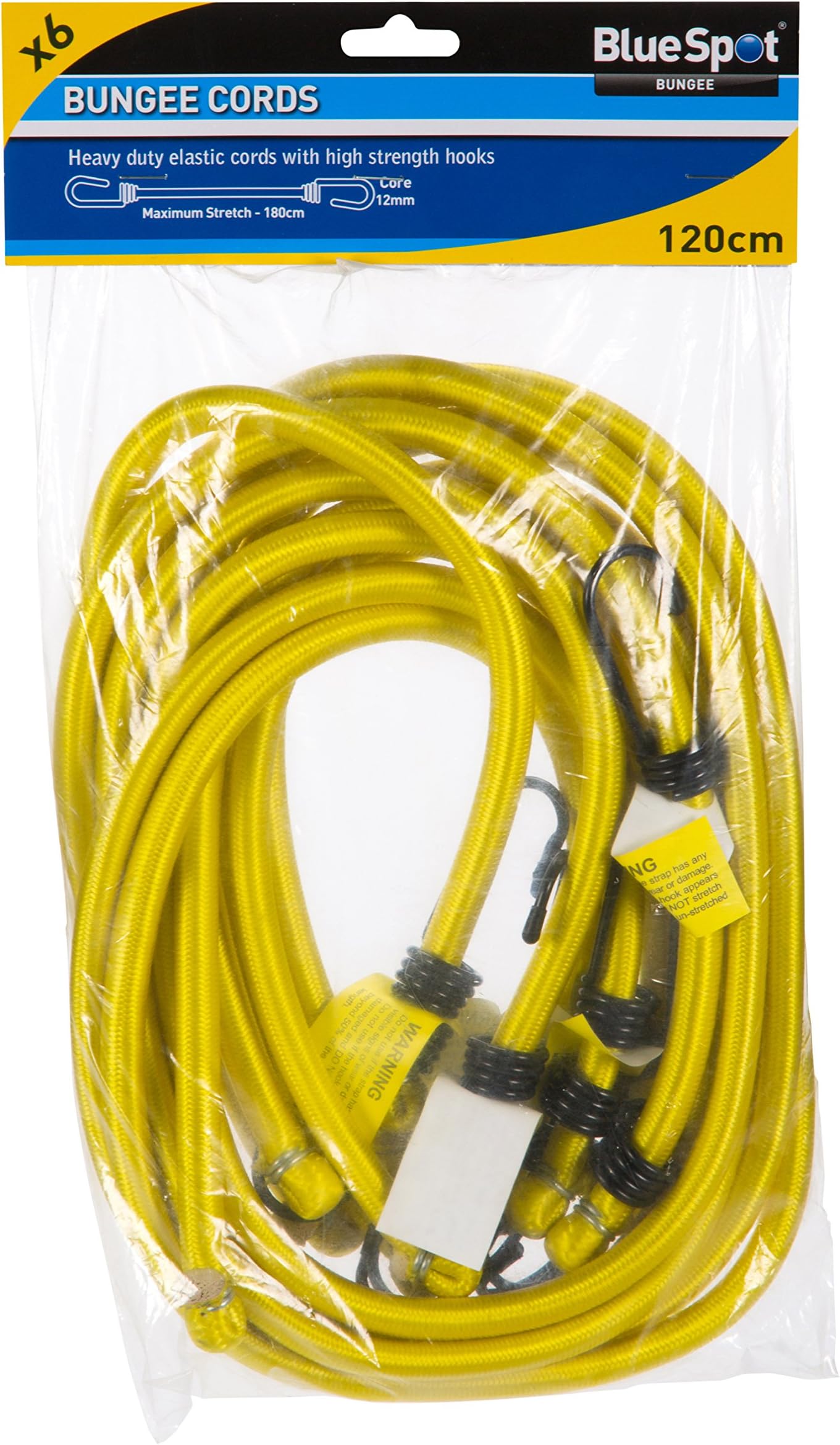 Blue Spot Tools 6 Piece 120cm Bungee Cord Set