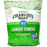 Charlie’s Soap Laundry Powder New (150 Loads, 1 Pack) Fragrance Free Hypoallergenic Plant Based Deep Cleaning Laundry Powder – Biodegradable Eco Friendly Sustainable Laundry Detergent