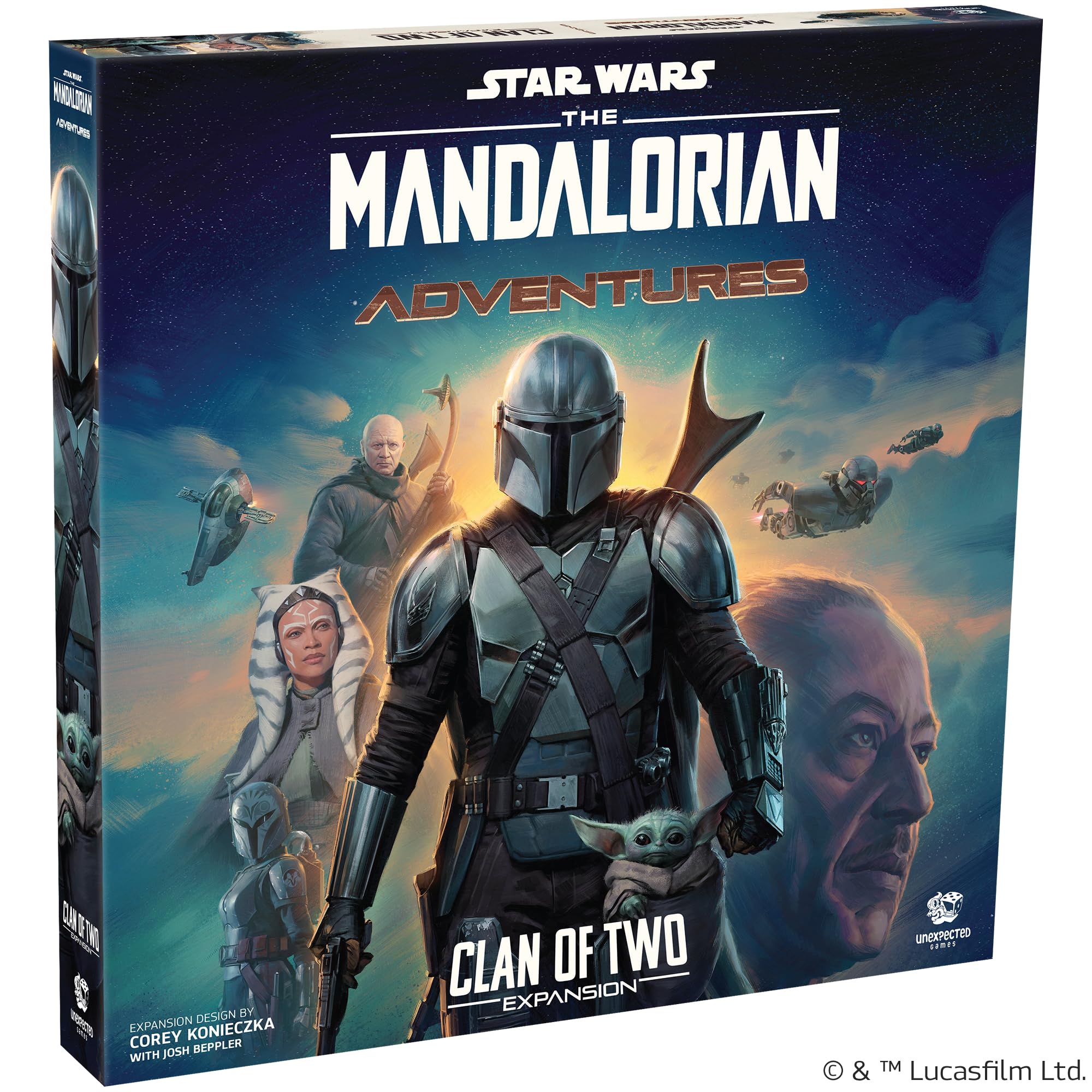 Star Wars: The Mandalorian Adventures Clan of Two Board Game Expansion – Cooperative Strategy Game for Kids & Adults, Ages 12+, 1-4 Players, 30-60 Minute Playtime, Made by Unexpected Games