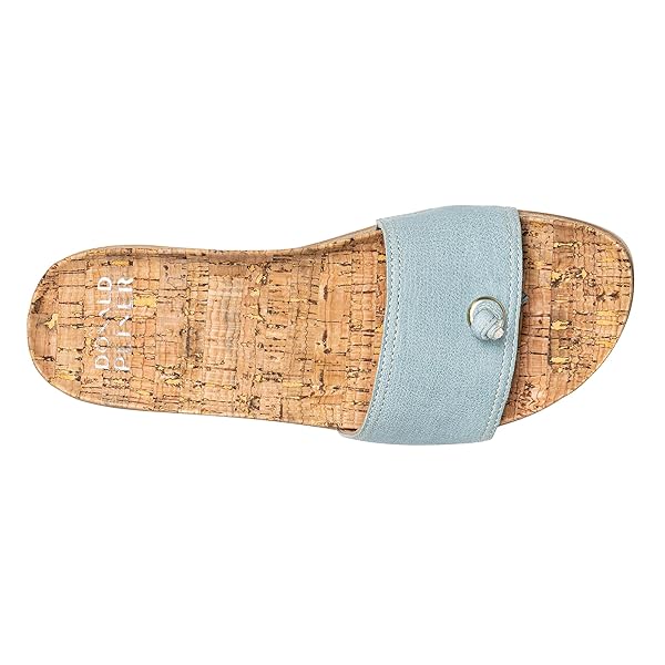 DONALD PLINER WOMEN’S FARRAH SLIDE SANDAL, SIZE 5.5 IN LIGHT BLUE ANTIQUE NUBUC, COMFORTABLE & STYLISH BEACH SLIDES FOR WOMEN, WARM WEATHER OPEN-TOED LADIES SHOES FOR EVERYDAY