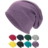 Zando Warm Slouchy Beanie Hats for Women Men - Breathable Cozy Cotton Sleep Skull Cap Dwarf Chemo Headwear for Hip-Pop