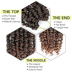 Passion Twist Crochet Hair 10Inch Passion Twist