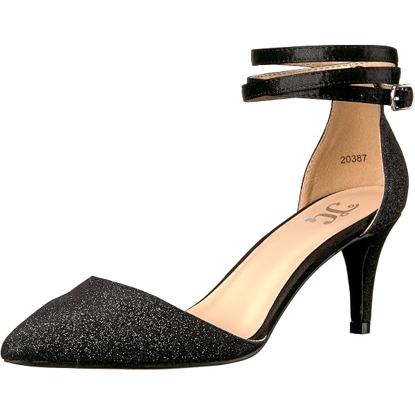 Brinley Co Women's Rach Pump - Matte Pointed Toe Kitten Heel Ankle Strap Pumps - View #6