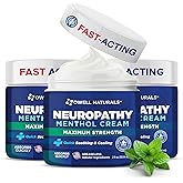 Owell Naturals Neuropathy Cream Extra Strength – Fast Absorbing for Leg, Feet & Hands – Advanced Soothing Formula with Aloe Vera, Arnica, MSM & Vitamin B6 – Made in USA, 2 fl oz (3 Pack)
