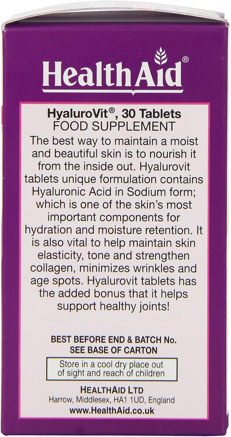 HealthAid Hyalurovit - Pack of 30 Tablets, 30 count (Pack of 1) - Image 5