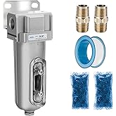 NANPU Industrial Grade Heavy Duty Compressed Air Desiccant Dryer, in Line Filter, Moisture Trap, Water Separator, Suitable for Paint Spray & Plasma Cutter (1/2" NPT)