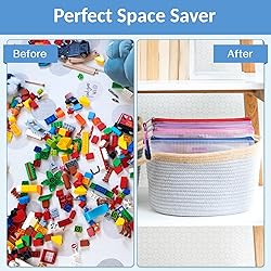 Sooez 24 Pack Super Large Mesh Zipper Pouch
