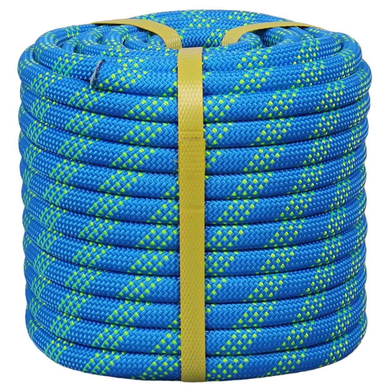 Photo 1 of Braided Arborist Rope - 3/8 Inch x 100 Feet Polyester High Strength Climbing Rope for Tree Work, Halyard, Sailing (Blue/Green)