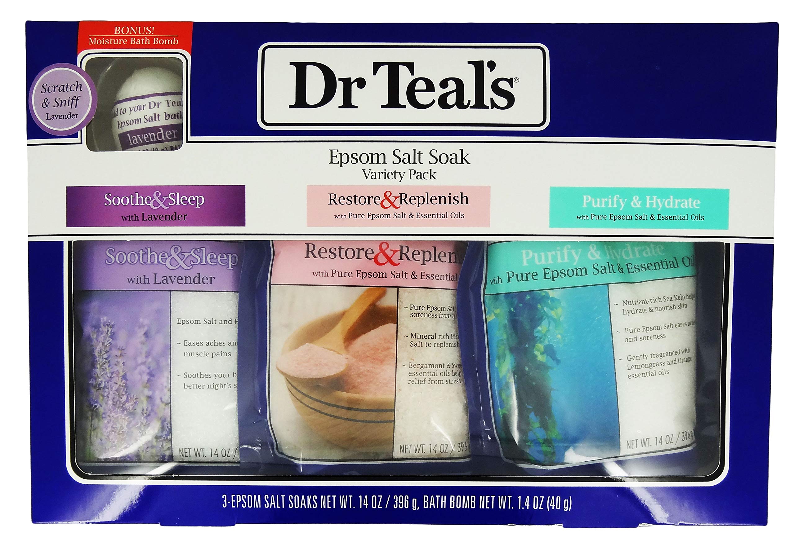 Dr Teals Gift Set With Blanket / Dr Teals Lavender Assortment Gift Set