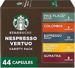 Starbucks by Nespresso Vertuo, Favorite Variety Pack Coffee & Espresso, 44-count Coffee and Espresso Pods, Brews 7.8 oz and 1