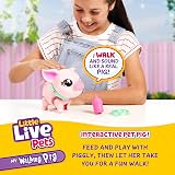 Little Live Pets My Pet Pig Piggly Interactive Toy Pig with Leash Batteries view 2