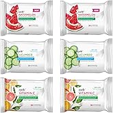 Epielle Makeup Remover Wipes, Remove Dirt, Oil, Waterproof Mascara, Gentle Daily Facial Cleanser Towelettes with Vitamin C, Watermelon & Cucumber, Hypoallergenic & Alcohol-Free, 30 Count (Pack of 6)
