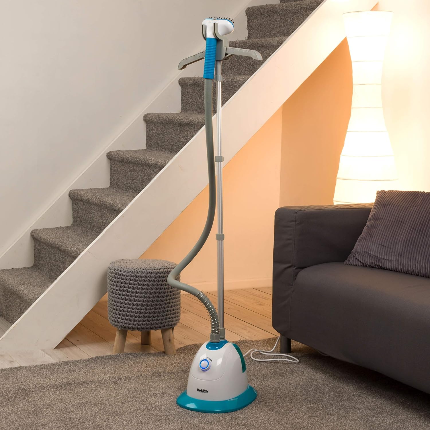 Beldray BEL0578 Upright Garment Clothes Fabric Steamer, 1 Litre, 1500 W