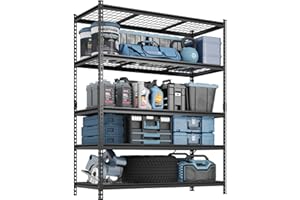 FLEXIMOUNTS Garage Shelving, Heavy Duty Shelving 2000 lbs, 5-Tier Garage Storage Shelves,Industrial Shelves for Heavy Tools and Equipment, 48" W x 24" D x 72" H